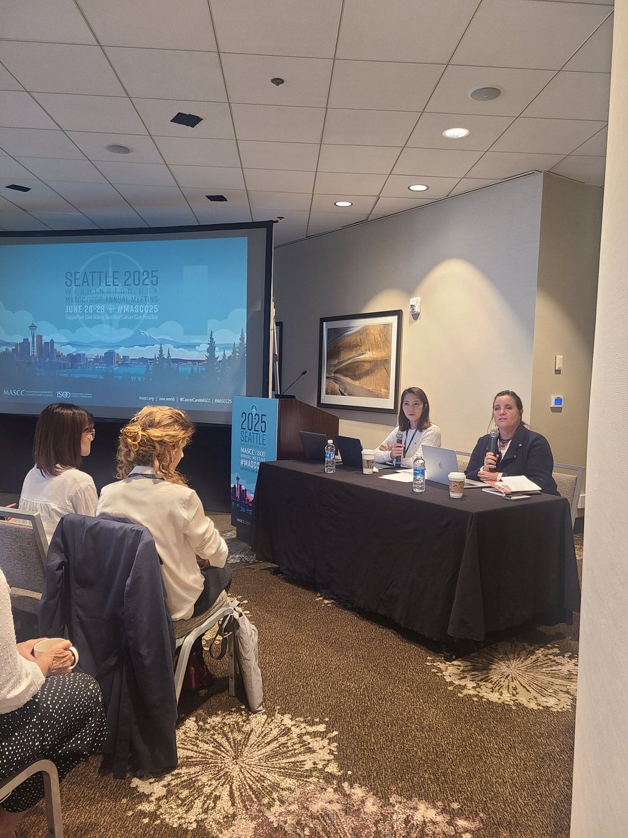 #MASCC25 session 2 at Grand Crescent "Transdisciplinary and patient engagement models models to address neurocognitive &amp; educational impacts". Grab a breakfast yogurt and join us! 
<a href="/CancerCareMASCC/">MASCC</a> <a href="/Supp_Care4Kids/">SupportiveCareforKids</a>