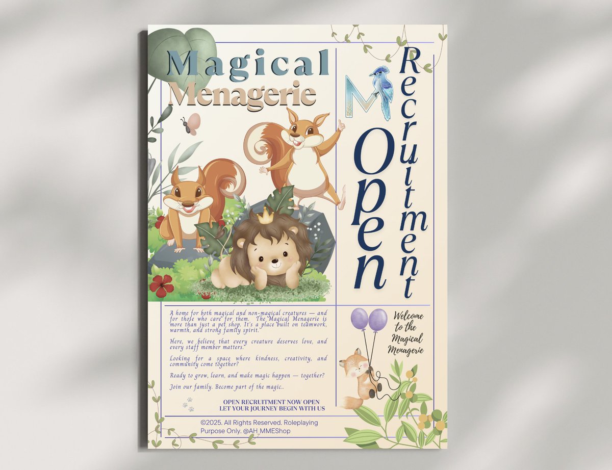 ㅤㅤㅤㅤ
ㅤ           Ꮺ 𝗢𝗣𝗘𝗡 𝗥𝗘𝗖𝗥𝗨𝗜𝗧𝗠𝗘𝗡𝗧 ✧˖°

Magical Menagerie membuka pintu untuk 1 penjaga baru kandang ajaib kami!

Jika kamu suka makhluk unik, teamwork hangat, dan dunia penuh pesona—ini panggilanmu.

𖥔 Info lengkap:
⪢ justpaste.it/MME-OPREC
ㅤ
