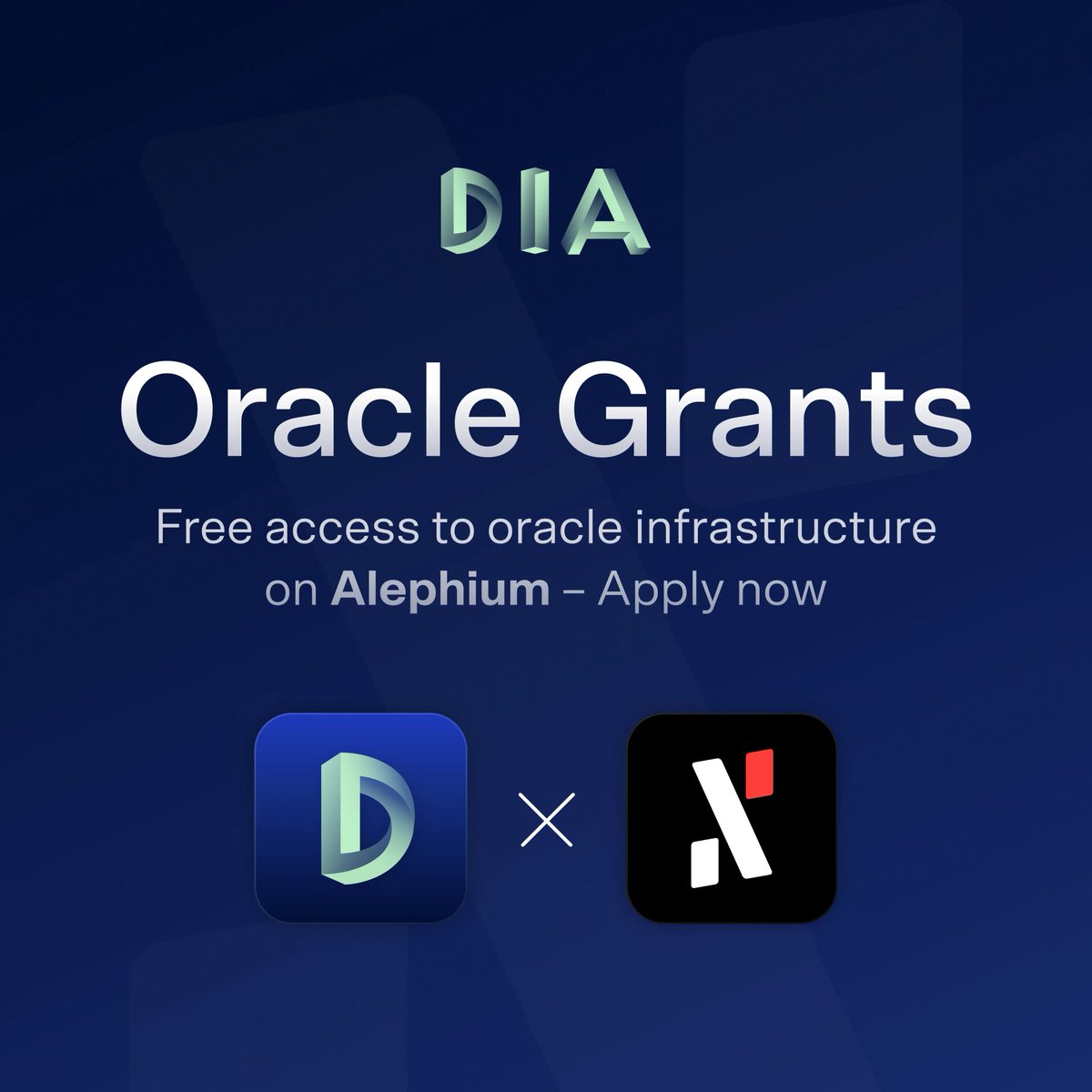 🧑‍💻 DIA x Alephium Oracle Grants

Builders can now apply for DIA Oracle Grants on <a href="/alephium/">Alephium</a> to access DIA oracles cost-free for up to 1 year.

Apply now and start building with transparent DIA oracles.

🧵👇