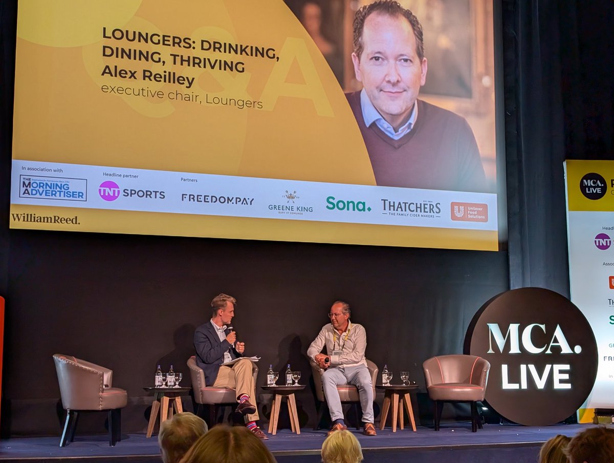 SimonChaplinCCo's tweet photo. Excellent pub conference @mcainsight today. Lots of interesting content and positivity in the room.  Finished off with @theLOUNGERS Alex Reilly, with his insight into the recent deal and the future. https://t.co/HY46BBBJRh