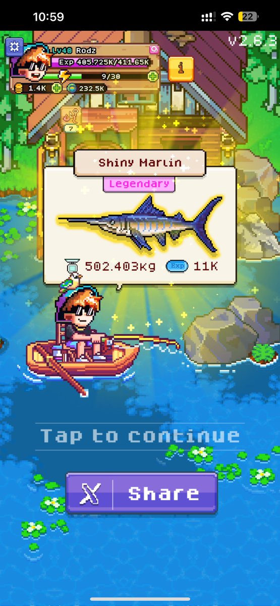 KorbeLim's tweet photo. I caught a Legendary Fish - Shiny Marlin fish ✌️ 
Join with me https://t.co/hnntysz2NP #fishing_frenzy https://t.co/I3XaveX502
