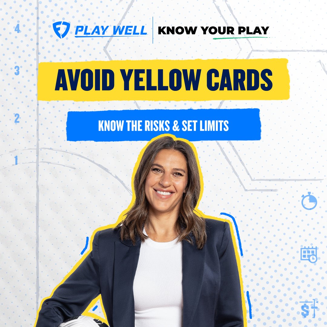FanDuel Sportsbook (@fdsportsbook) on Twitter photo Play smart 🎯
Know the risks, understand the basics, and always set your limits 🛑💡
Visit knowyourplay.org and use code CARLI for free access to exclusive content and resources.
<a href="/CarliLloyd/">Carli Lloyd</a> | #ResponsibleGaming Play smart 🎯
Know the risks, understand the basics, and always set your limits 🛑💡
Visit knowyourplay.org and use code CARLI for free access to exclusive content and resources.
<a href="/CarliLloyd/">Carli Lloyd</a> | #ResponsibleGaming
