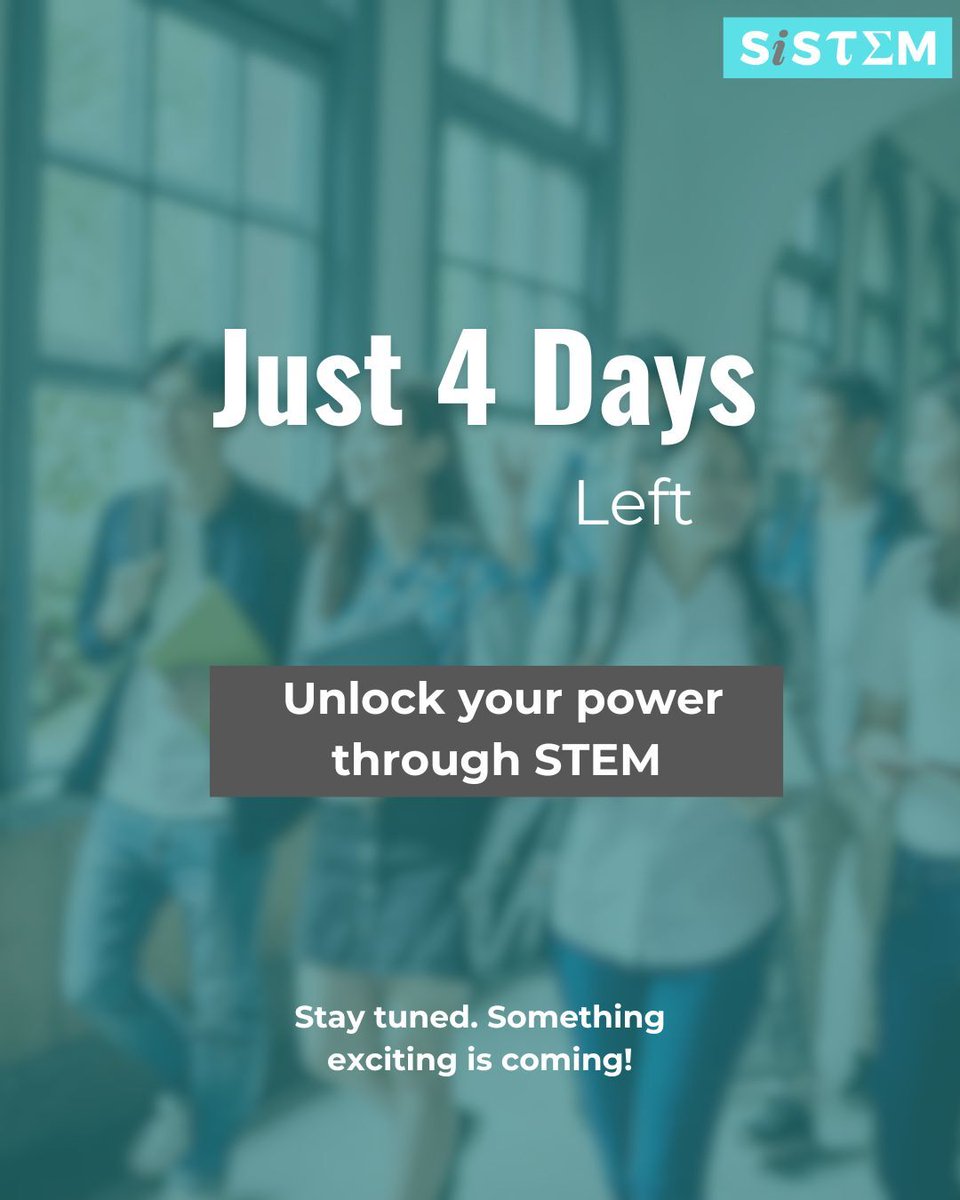 SiSTEMtutoring's tweet image. You’re only 4 days away from entering a space that believes in your potential.

#STEMPotential #EmpowerThroughSTEM #NextGenLeaders #BelieveInYou #FutureStartsHere