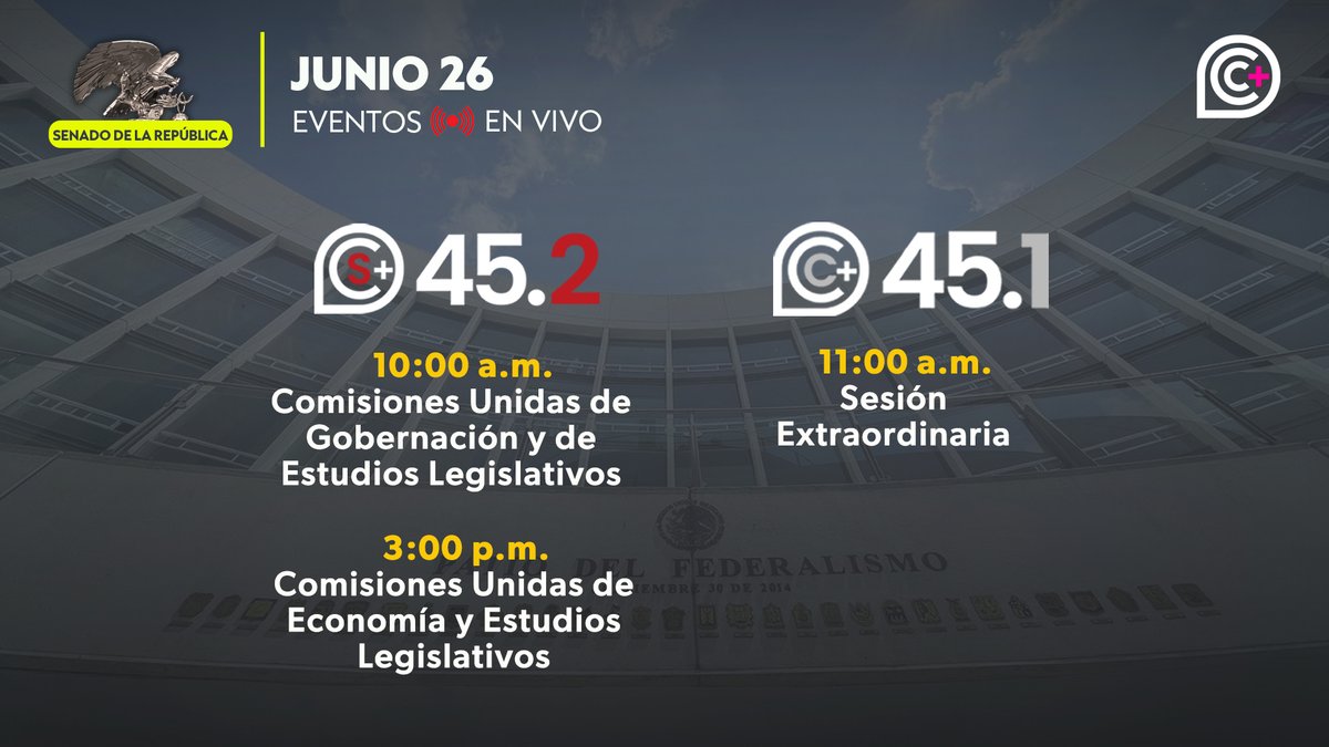 📌 Transmitiremos #EnVivo la 4ta Sesión Extraordinaria del Senado 📺🛜 ¡No pierdas detalle del debate! 🔎