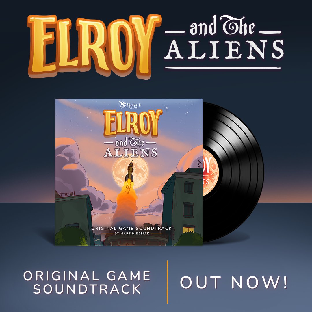 Howdy, adventurers! 

🥁 The Elroy and the Aliens sountrack is now available on Steam! 

🎸 Over an hour of music by award-winning composer Martin Bezjak, including two original songs our team's been listening to on repeat :). 

🎵 MP3 and 24-bit FLAC formats included.

🛒 25%