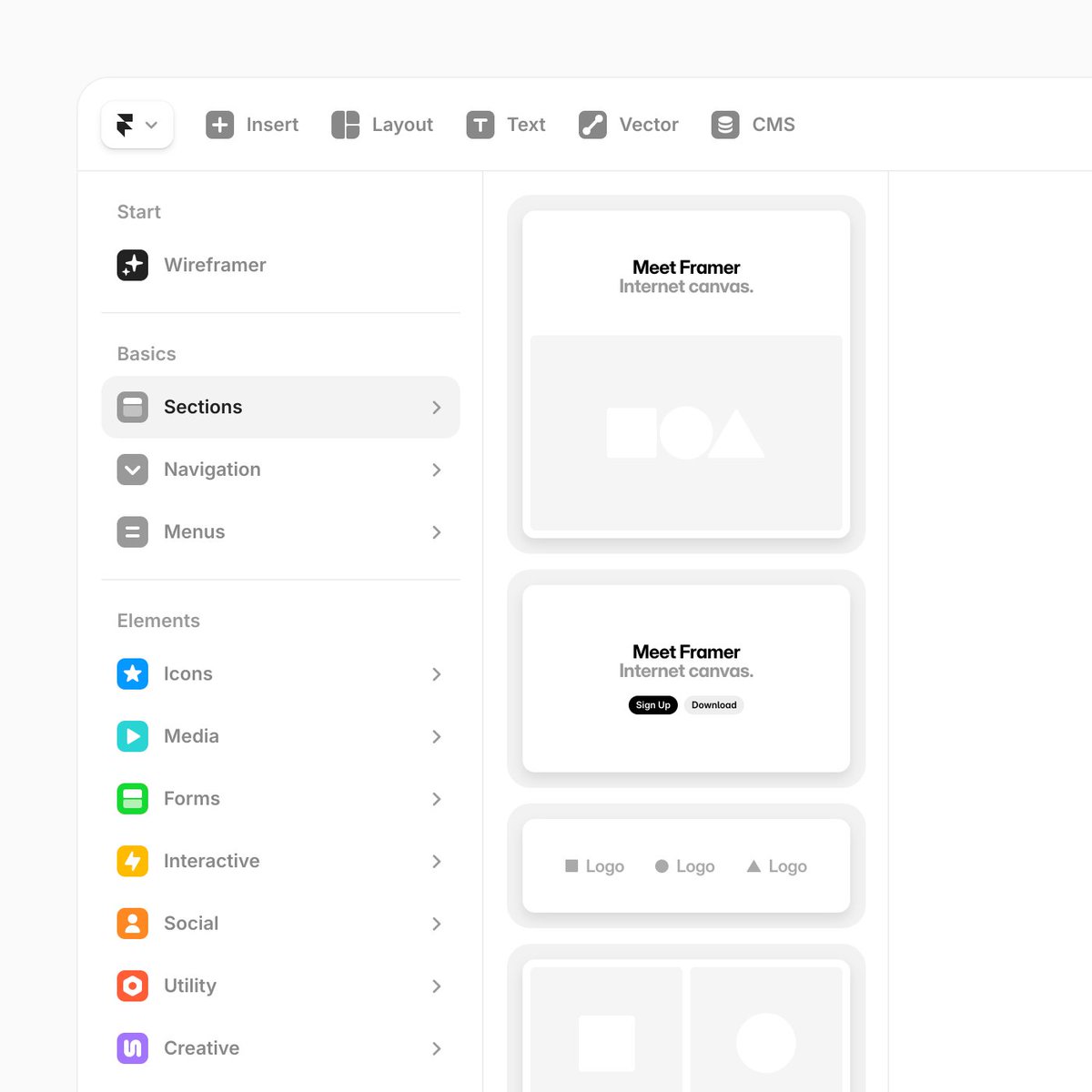 Sections, now back in <a href="/framer/">Framer</a>. Refreshed.