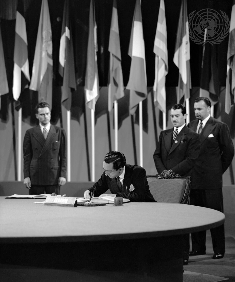 80 years ago, the Charter of the United Nations🇺🇳 was signed in San Francisco, marking the birth of the multilateral system as we know it today.
Ecuador🇪🇨 was proud to be among the UN’s founding members, reaffirming its enduring commitment to peace, international law,