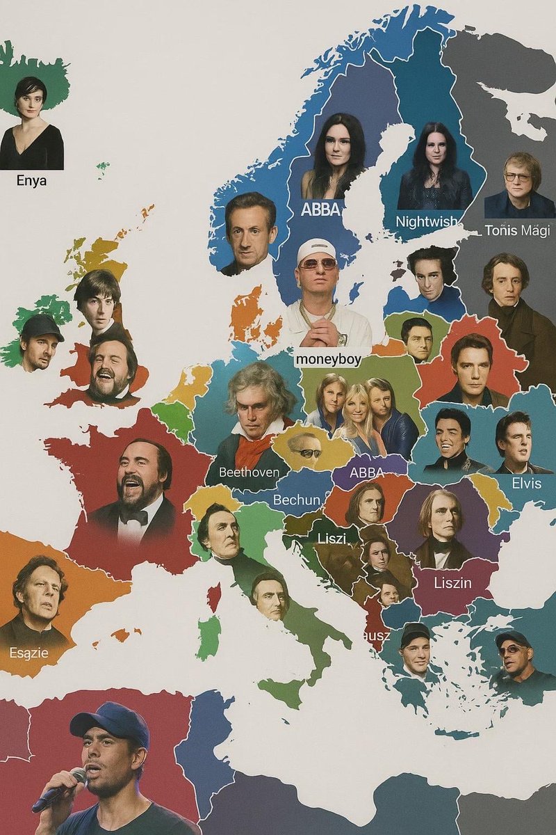 AI's Map of Europe's most influential musicians