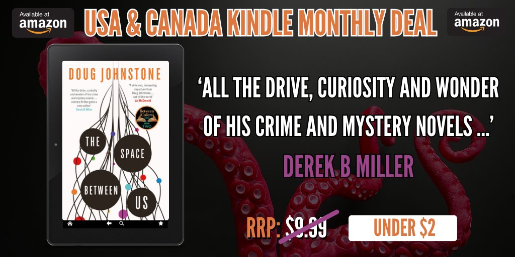 OrendaBooks's tweet photo. #USA #Canada #Kindle #Deal!
@Doug_Johnstone's #TheSpaceBetweenUs … as seen on @BBCTwo's #BetweenTheCovers is on #SALE for the WHOLE of #June!
An adrenaline-soaked, deeply humane, life-affirming first-contact novel...
🐙 https://t.co/TPLZy7he5w
#Books #BookTwitter #SFF https://t.co/f1O3NBuPIY