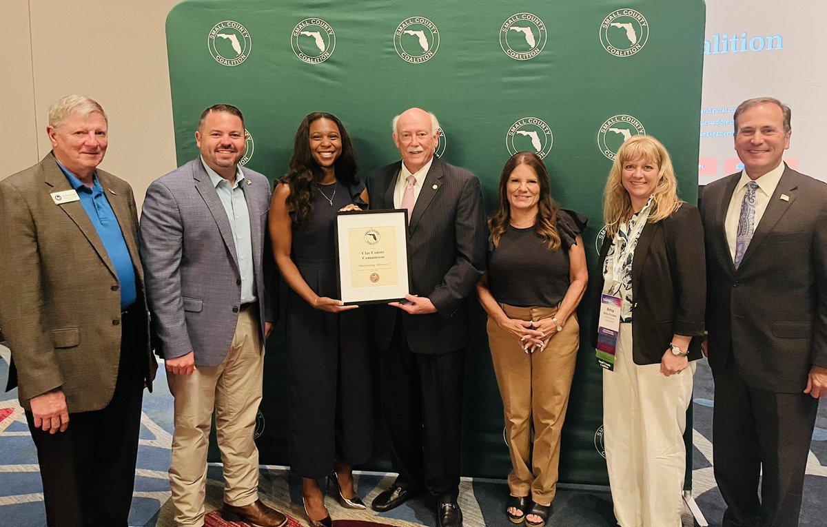 JohnSgromolo's tweet image. Very proud of our team of commissioners and staff for being recognized for “Clay Day” during this past legislative session. Our team was honored at the 2025 Annual County Commissioners Conference for their success in legislative advocacy! Go #TeamClay