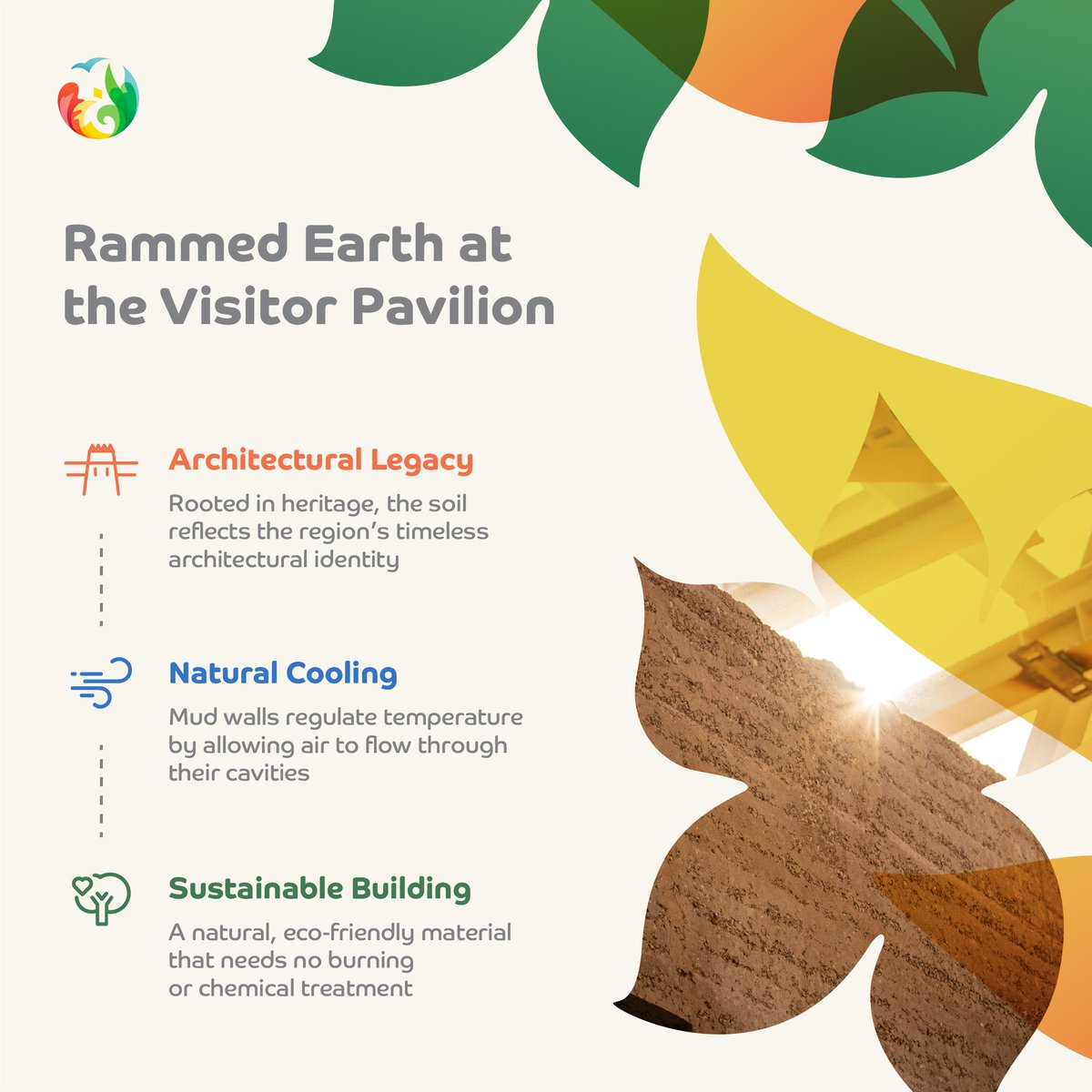 🧱 Can architecture tell a story?

The Visitor Pavilion at #KingSalmanPark is built with over 6,000 m² of rammed earth: a traditional building method once used by our ancestors. Its return to #KingSalmanPark stands as a symbol of sustainable design and harmony with the natural