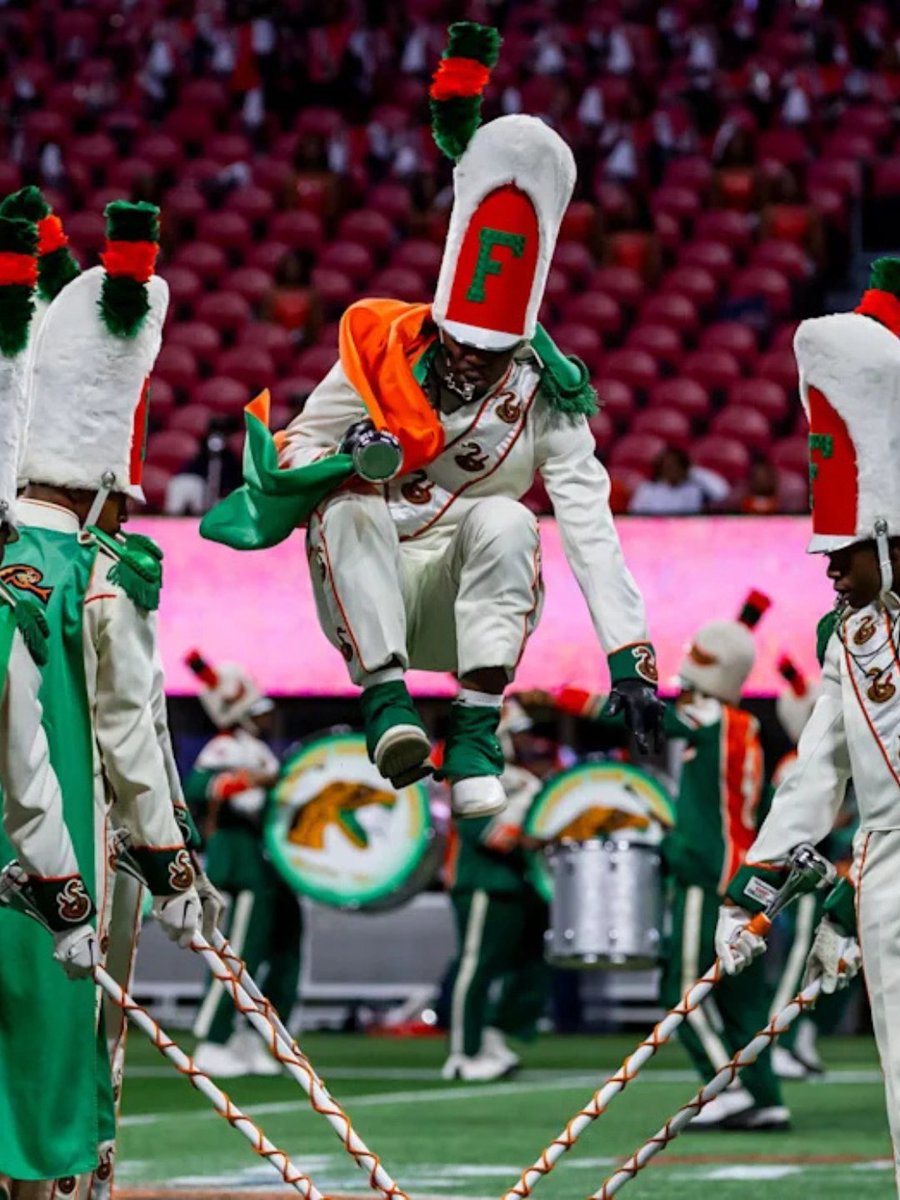 History. Made. 💚🧡 Florida A&amp;M’s iconic Marching "100" just named Oluwamodupe “Dupe” Oloyede as the first-ever female head drum major! And for the first time in history, all of the band’s top leadership roles are held by women. 🥁✨ #HBCUBuzz #HBCU