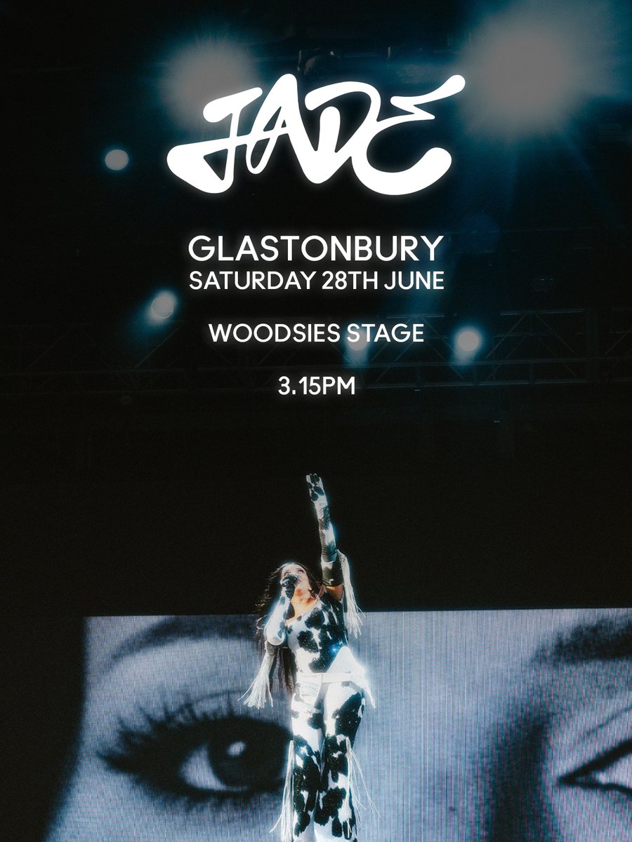 JADE (@jadethirlwall) on Twitter photo It's a big one <a href="/glastonbury/">Glastonbury Festival</a> 😭 See you on the Woodsies stage at 3.15pm ♥️ Make sure you get down early ‼️ If you're not at the festival, you can watch my set live on <a href="/BBCiPlayer/">BBC iPlayer</a> 🍿 It's a big one <a href="/glastonbury/">Glastonbury Festival</a> 😭 See you on the Woodsies stage at 3.15pm ♥️ Make sure you get down early ‼️ If you're not at the festival, you can watch my set live on <a href="/BBCiPlayer/">BBC iPlayer</a> 🍿