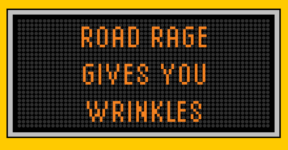 TxDOT's tweet photo. You know what doesn't give you wrinkles? A friendly wave when you let someone merge. #DriveLikeATexan #RejectedHighwaySigns https://t.co/K7q9JanPov