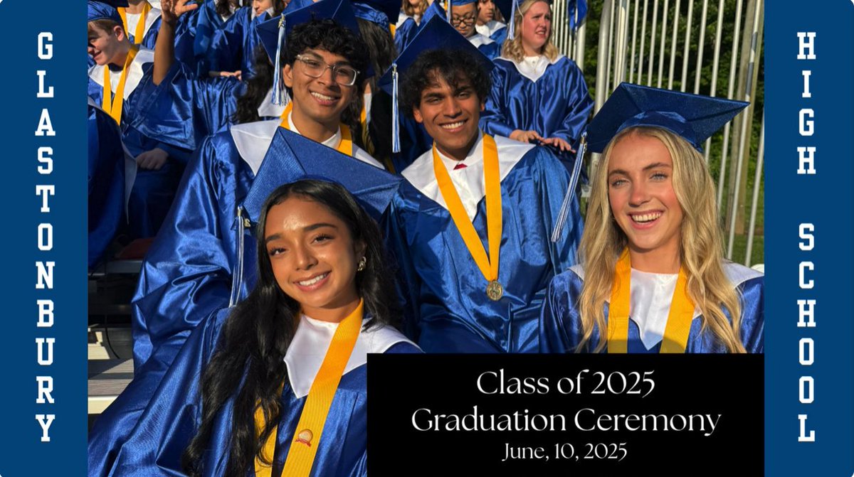 Congratulations, Glastonbury High School's Class of 2025! 

Now’s your time to dream big, lead boldly, and become everything you’re meant to be!

Watch the celebrations: youtu.be/GZMj4WUwFjA?si…
