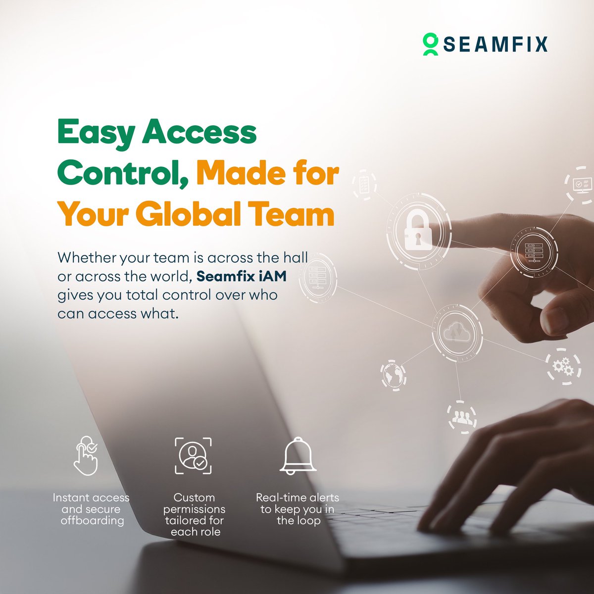 Managing who accesses what in a global team can be difficult.

Seamfix iAM lets you manage user permissions and monitor activity across your team wherever they are.
Perfect for modern, global teams.

Get started at seamfix.com/iam/

#IdentityAccessManagement