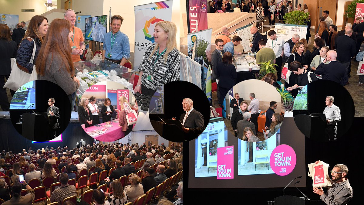 PeopleMakeGLA's tweet photo. Fantastic turn-out earlier this week for the City Centre Business Event at Glasgow Royal Concert Hall 🙌  Very exciting to get a sneak peek at the new People Make Glasgow campaign, ‘Get You In Town’ coming later this year. Read more &amp; digital toolkit ➡️ https://t.co/fiQV4tN3Vi https://t.co/rmNclsbVqR