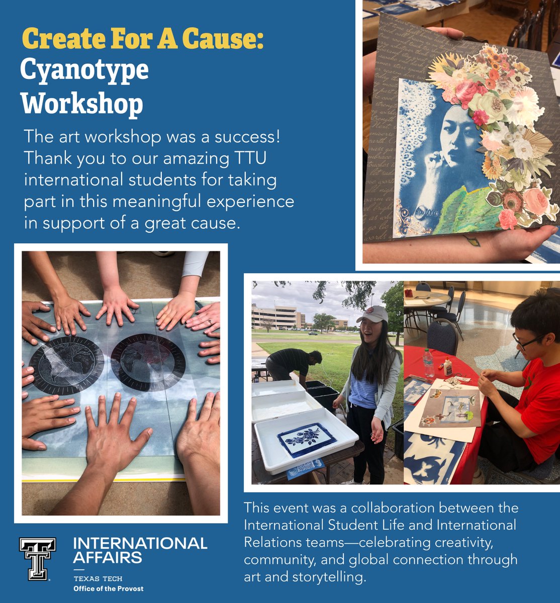 Thank you International Students for making our Cyanotype Workshop a success! 📸 🎨 🖌️