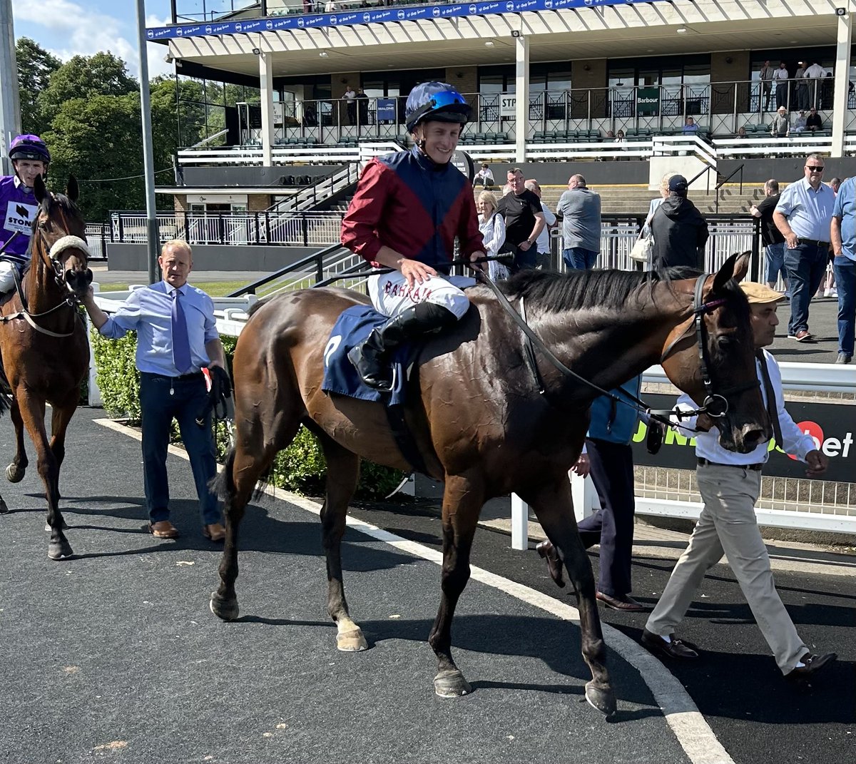 Simon Mapletoft (@simonmapletoft) on Twitter photo Lincoln winner Godwinson, right, returns to win the Seaton Delaval Hcp <a href="/NewcastleRaces/">Newcastle Racecourse</a> for <a href="/WilliamHaggas/">Somerville Lodge Stables</a> <a href="/TomMarquand/">Tom Marquand</a> after PJ McDonald completed a double on Royal Approval for <a href="/AndrewBalding2/">Andrew Balding</a> ⭐️🏇⭐️🏇 <a href="/AtTheRaces/">At The Races</a> <a href="/SkySportsRacing/">Sky Sports Racing</a> Lincoln winner Godwinson, right, returns to win the Seaton Delaval Hcp <a href="/NewcastleRaces/">Newcastle Racecourse</a> for <a href="/WilliamHaggas/">Somerville Lodge Stables</a> <a href="/TomMarquand/">Tom Marquand</a> after PJ McDonald completed a double on Royal Approval for <a href="/AndrewBalding2/">Andrew Balding</a> ⭐️🏇⭐️🏇 <a href="/AtTheRaces/">At The Races</a> <a href="/SkySportsRacing/">Sky Sports Racing</a>
