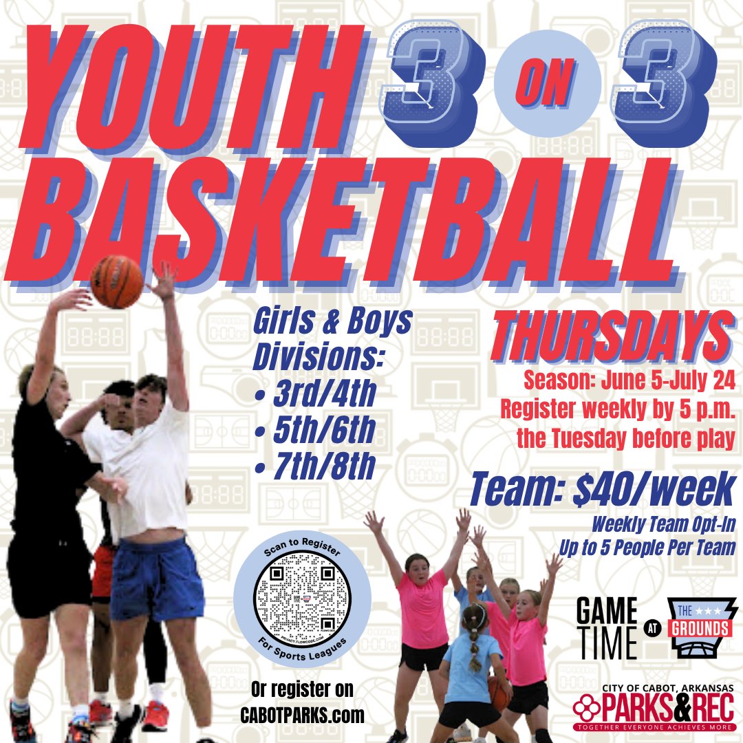 Bring the heat! 🔥 3v3 basketball is fast, fun, and all about teamwork. Sign up now for next week's game!
🔗f.mtr.cool/hcabgmnmpl