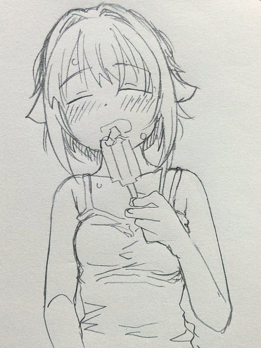 寝る前らくがき幸子
湯上がりガリガリくんタイム
王道で
がっつり夏バテしてる やっぱりこの夏越せそうにない(uωu*) 