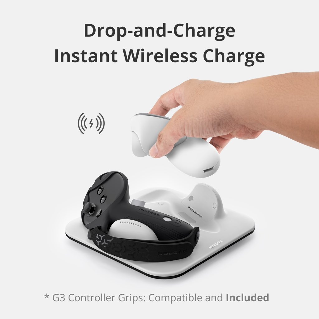 bobovr_official's tweet image. The B100&apos;s high-capacity battery extends Quest 3 playtime significantly. With hot-swap tech and two B100 units, daily headset charging becomes obsolete—just swap batteries.

Yet controller battery anxiety persists. While AAA replacements are the current solution, we introduce…