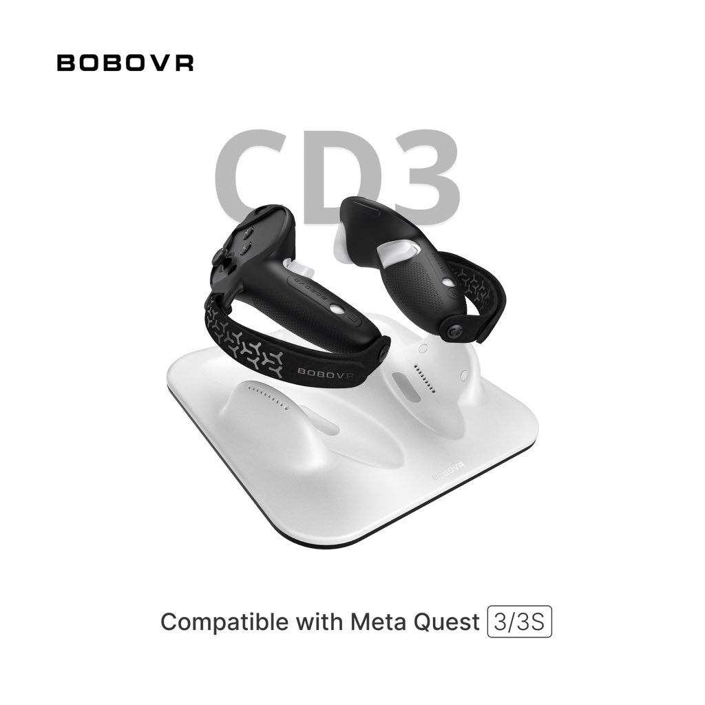 bobovr_official's tweet image. The B100&apos;s high-capacity battery extends Quest 3 playtime significantly. With hot-swap tech and two B100 units, daily headset charging becomes obsolete—just swap batteries.

Yet controller battery anxiety persists. While AAA replacements are the current solution, we introduce…