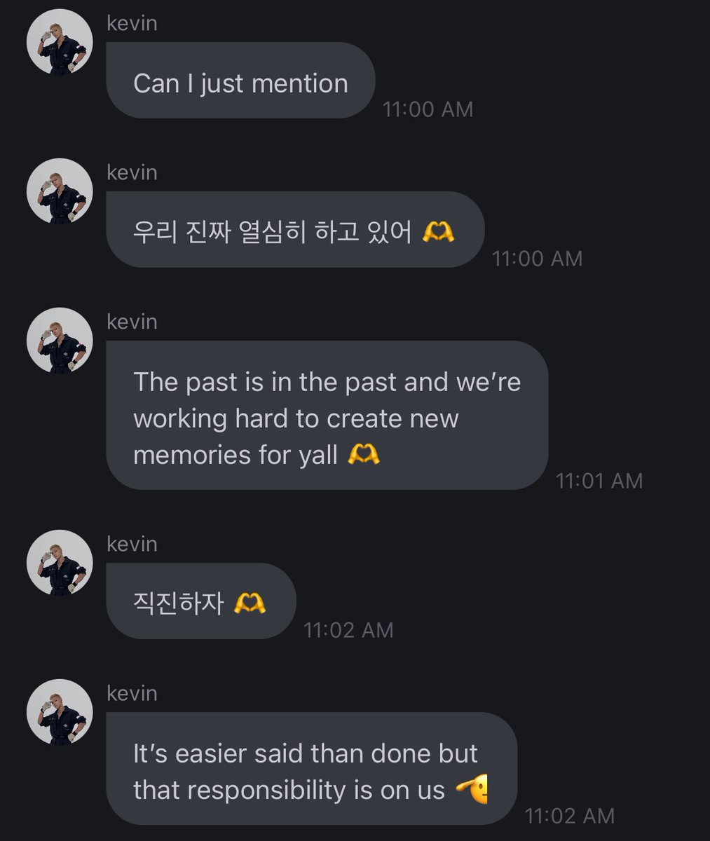 🌙 Can I just mention
🌙 we’re really working hard 🫶
🌙 The past is in the past and we’re working hard to create new memories for yall 🫶
🌙 let’s move forward 🫶
🌙 It’s easier said than done but that responsibility is on us 🫡