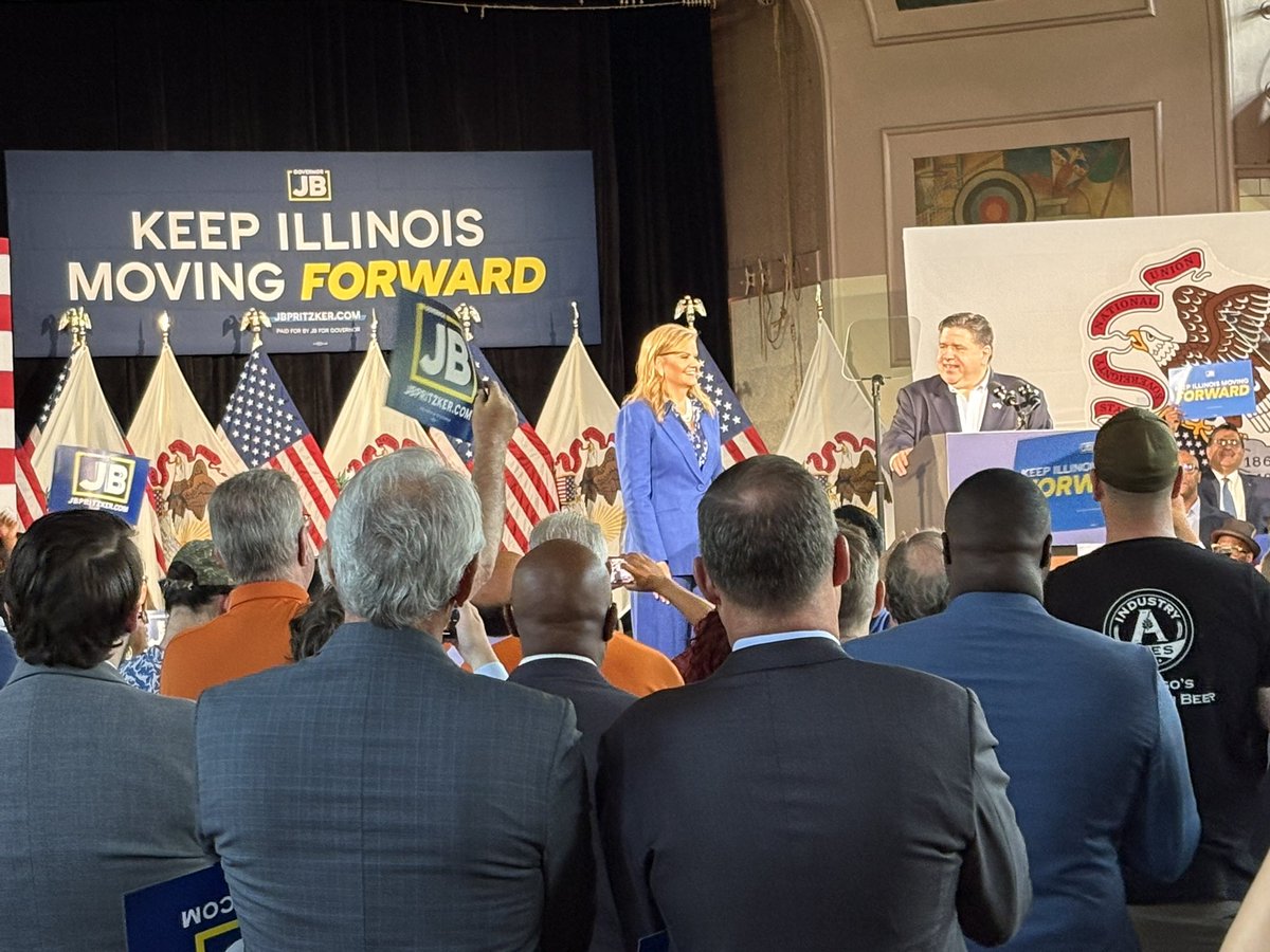 tahmanbradley's tweet image. Governor JB Pritzker kicks off campaign for third term.