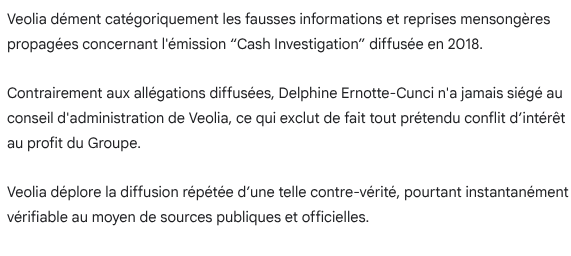 Suite à la résurgence d'allégations infondées liées à l’émission Cash Investigation de 2018, nous tenons à rétablir les faits👇