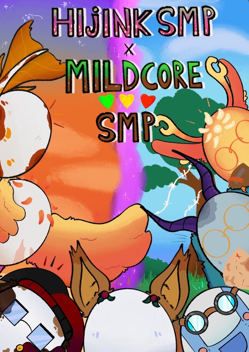 HijinksSMP's tweet image. It's official! @HijinksSMP and @MildcoreSMP are crossing paths! See you July 4th for... A sudden appearance 👀

#minecraft #server #minecraftserver #minecraftlore #minecraftcollab

Art by: @Solo_Chlue (legit so good omggg)