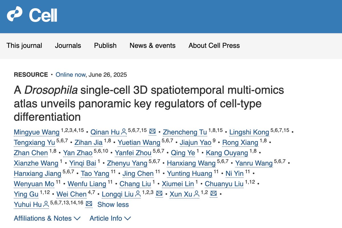 TheBgiGroup's tweet image. BGI-Research and SUSTech have launched Flysta3D-v2, a detailed 3D atlas showing how fruit flies develop from embryo to pupa. This interactive resource reveals new insights into how cells change and grow, and is now publicly available: bit.ly/3TbbuBW