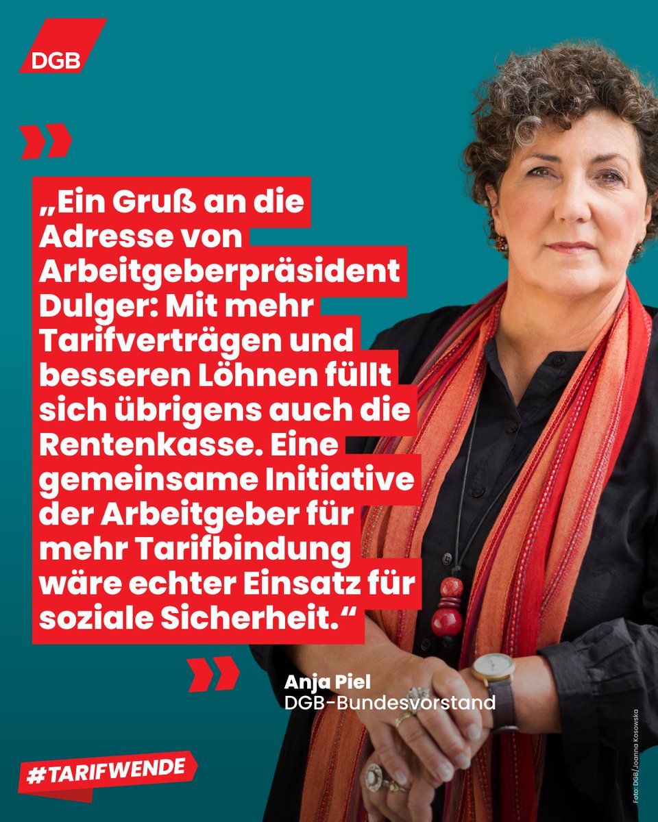 "Bundesarbeitsministerin <a href="/baerbelbas/">Bärbel Bas</a>' Ansage, das Rentenniveau dauerhaft bei 48% zu stabilisieren, ist ein wichtiges Signal für alle  Beschäftigten und Rentner*innen", sagt unsere Vorständin <a href="/Anja_Piel/">Anja Piel</a> und weist die Kritik des Arbeitgeberpräsidenten entschieden zurück: