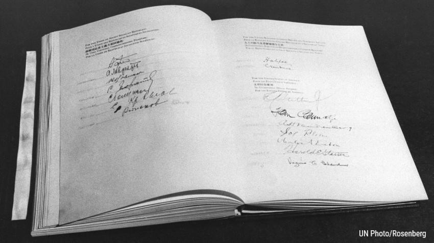 UN Chronicle (@_unchronicle) on Twitter photo "On June 26, 1945, the peoples of the <a href="/UN/">United Nations</a>, through their representatives assembled in San Francisco, established a new world organization to advance the ideals for which they had fought the most tragic war in history."
Read the story of the #UNCharter: un.org/en/un-chronicl… "On June 26, 1945, the peoples of the <a href="/UN/">United Nations</a>, through their representatives assembled in San Francisco, established a new world organization to advance the ideals for which they had fought the most tragic war in history."
Read the story of the #UNCharter: un.org/en/un-chronicl…