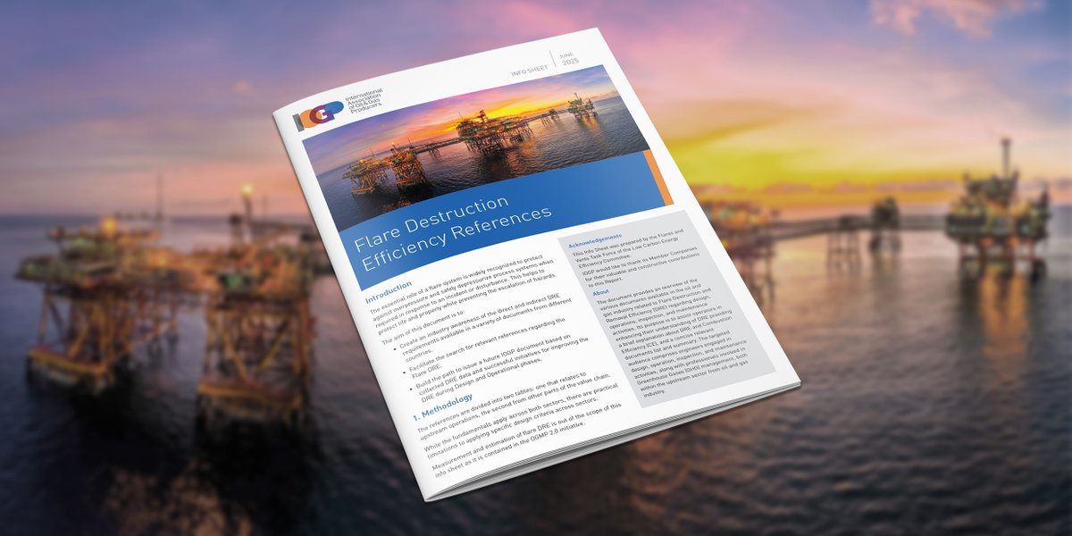 We are pleased to announce the release of
➡️IOGP INFO44 – Flare Destruction Efficiency References

This Report is available from the IOGP Publications Library: iogp.org/bookstore/prod…

#flaring
#oillandgas
#energytransition
#lowcarbon