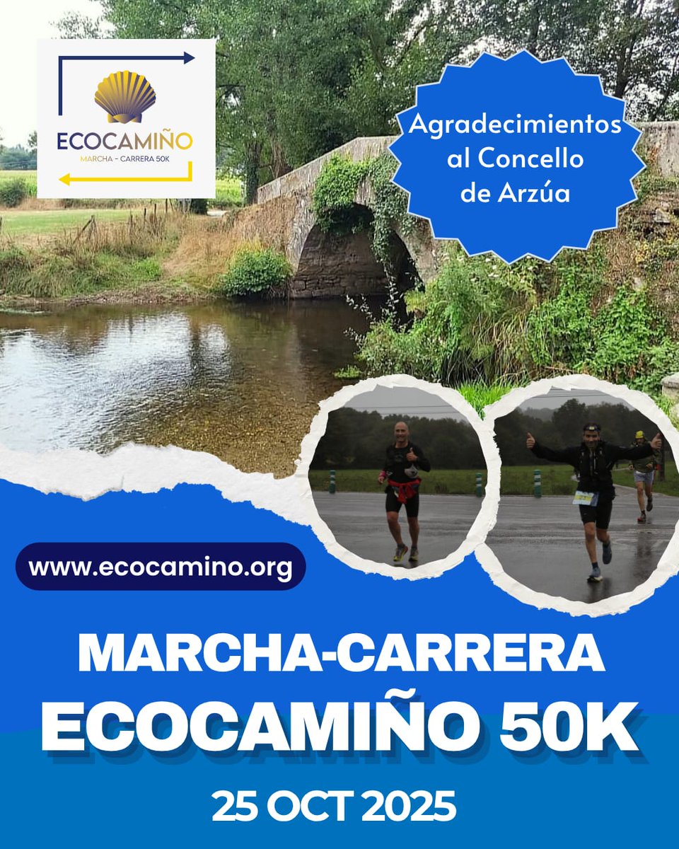 Apúntate en ecocamino.org 💪🏻🏃🏻‍♀️

#carrera #ecocamiño #ecodeporte #galicia #deputaciondacoruña #santiago #deporte