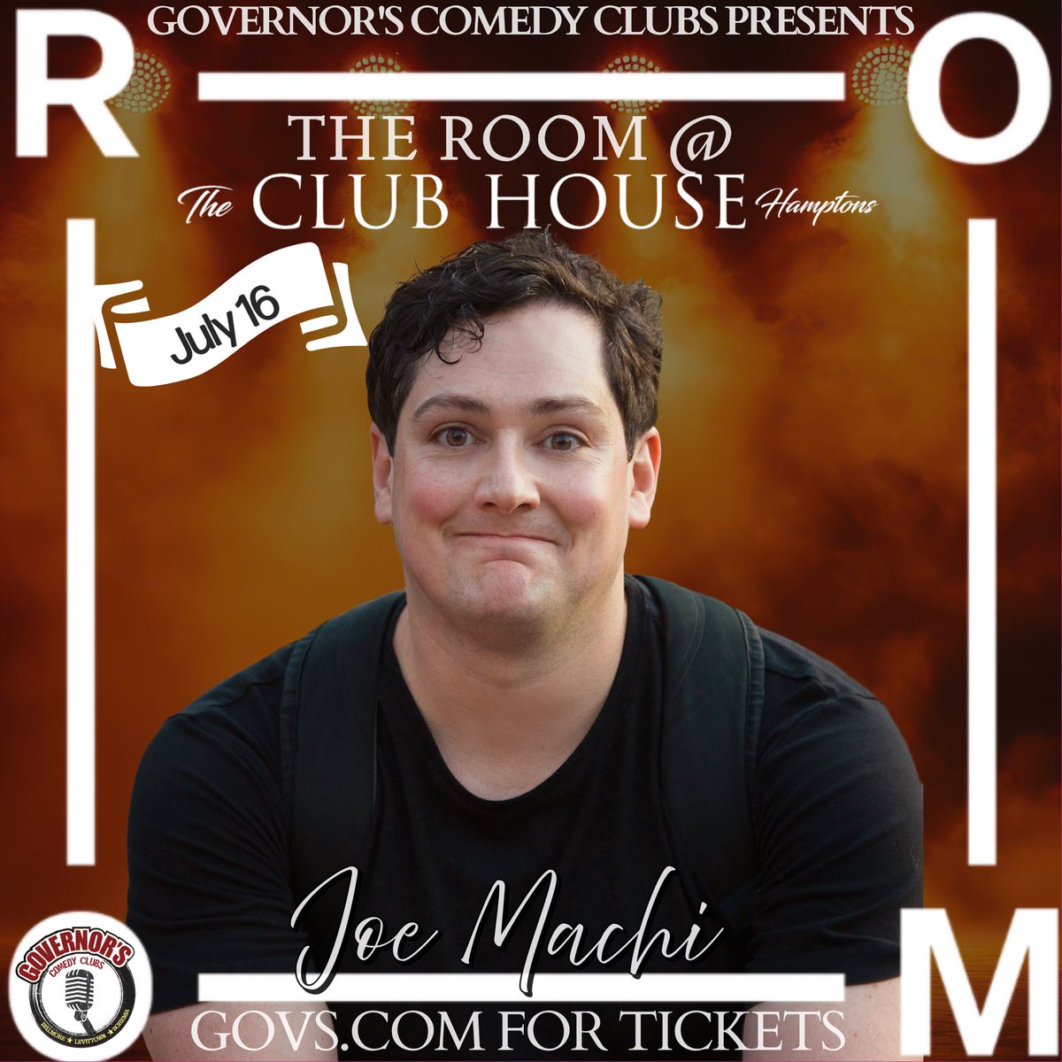 The hilarious <a href="/joemachi/">Joe Machi</a> takes the stage in the Hamptons on July 16th in The Room @ The Clubhouse! Get your tickets while you can at GOVS.com #Hamptons #summer #summerevents #foryou #comedy #longisland