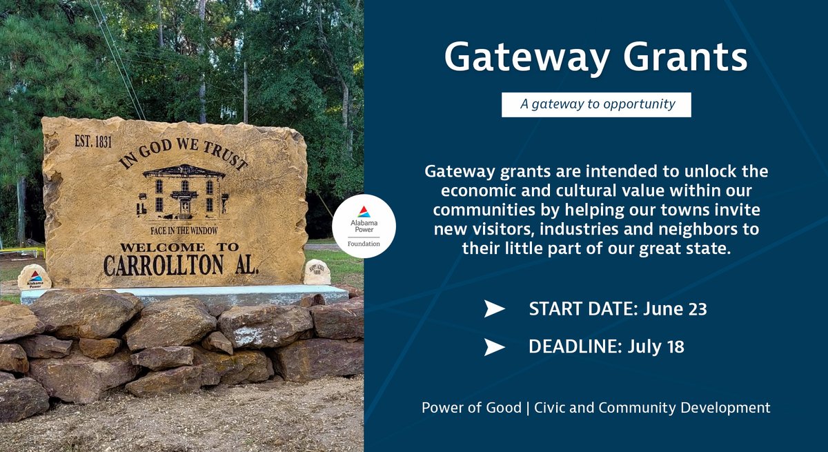 The Gateway grant cycle is now accepting applications - designed to help towns across our great state unlock their economic and cultural potential 🔓 📈 Make your community a vibrant destination and thriving place to call home.

Apply now: bit.ly/3GetpER