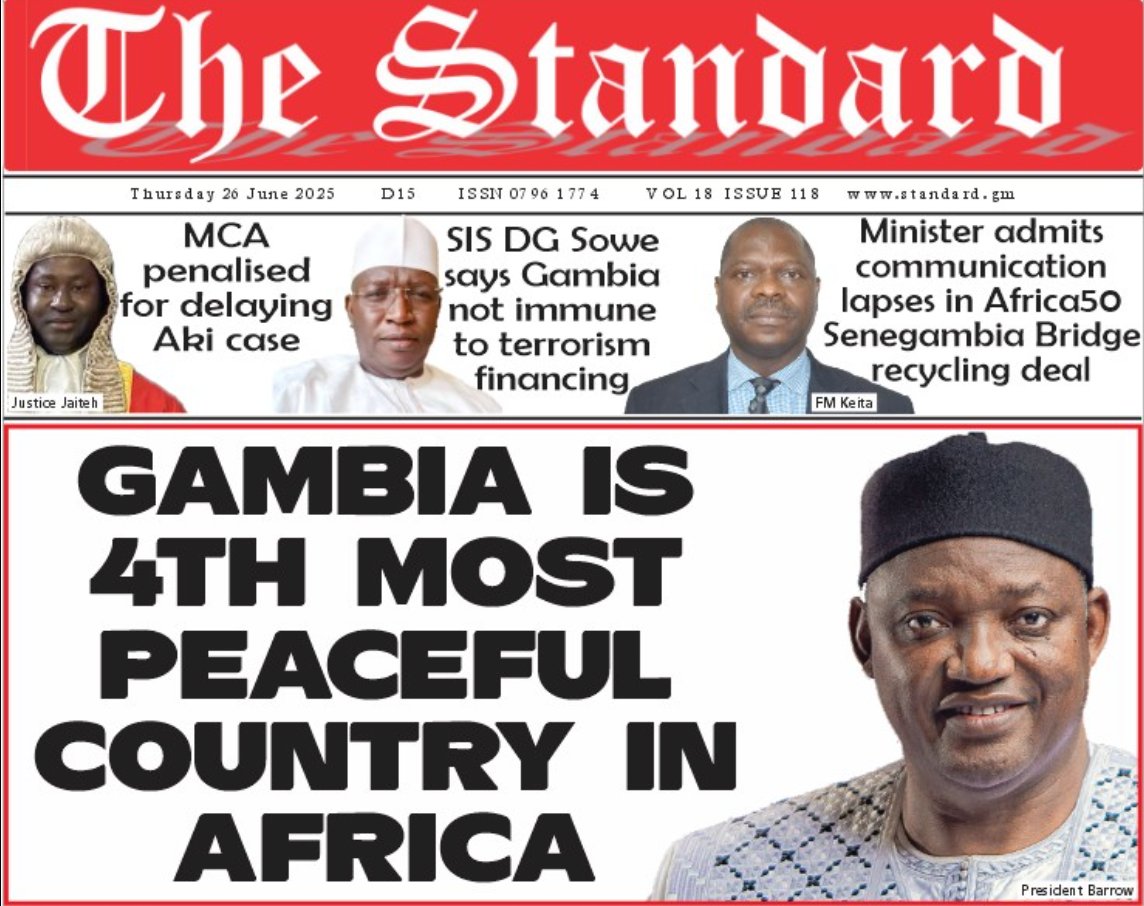 And yet we have peace keeping troops stationed in our country. Make this make sense.

#Gambia 

standard.gm/gambia-is-4th-…