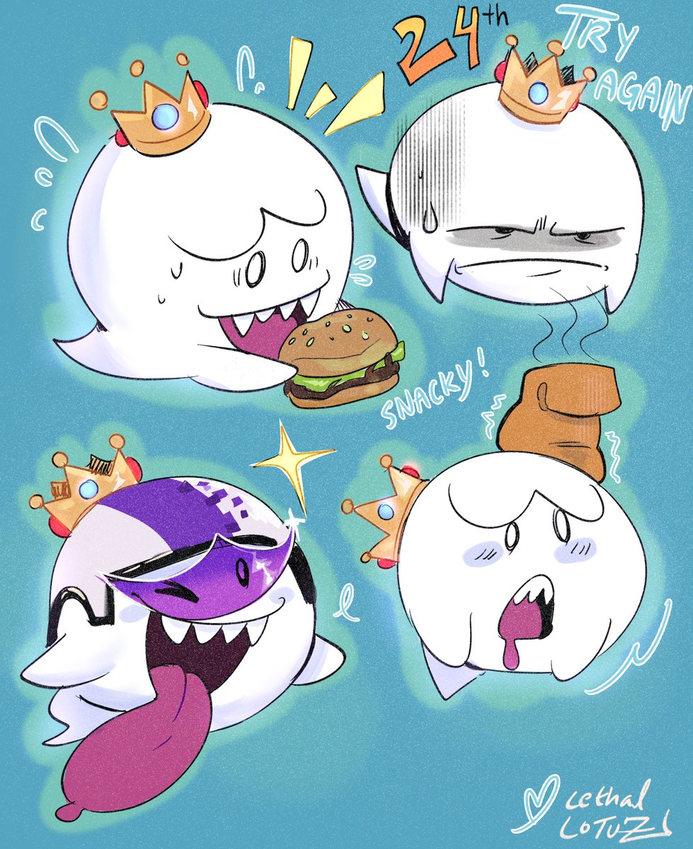 Imlethallotus's tweet photo. a lil gift for a fren -3- 
King boo pretty cool! 

#MarioKart #Mariokartworld #nintendo #mario #KingBoo https://t.co/W2iI9C37Aw
