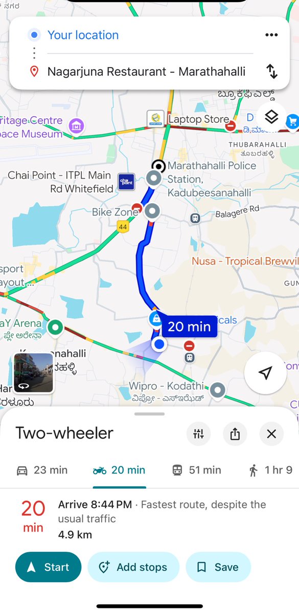 NigelBraganza's tweet photo. @zomato @zomatocare .
Is this a new scam?

The location from my house to the Nagarjuna in Marathalli is 4.9Kms. The app conveniently says it’s 7.1KM, so you can charge a gold user a delivery fee of 80?

People are not dumb. Stop robbing money!! 
@deepigoyal whats happening? https://t.co/NnyRsqSFPz