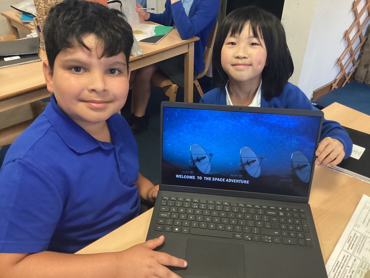 JCAWakefield's tweet image. Year 5 have excelled in Computing this afternoon. They designed and created a space game using PowerPoint. They have developed their knowledge of hyperlinks and used them within their games. @ComputingJca