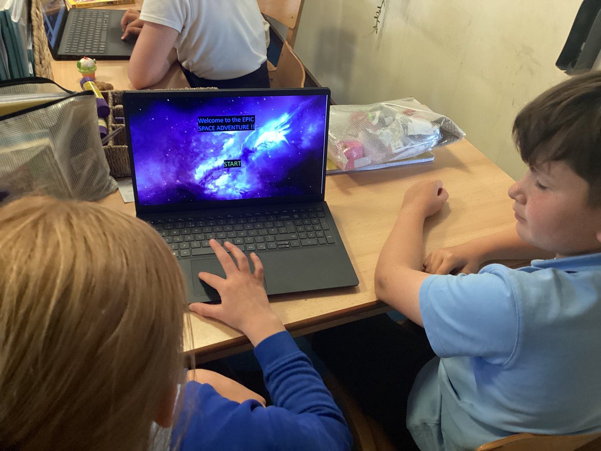 JCAWakefield's tweet image. Year 5 have excelled in Computing this afternoon. They designed and created a space game using PowerPoint. They have developed their knowledge of hyperlinks and used them within their games. @ComputingJca