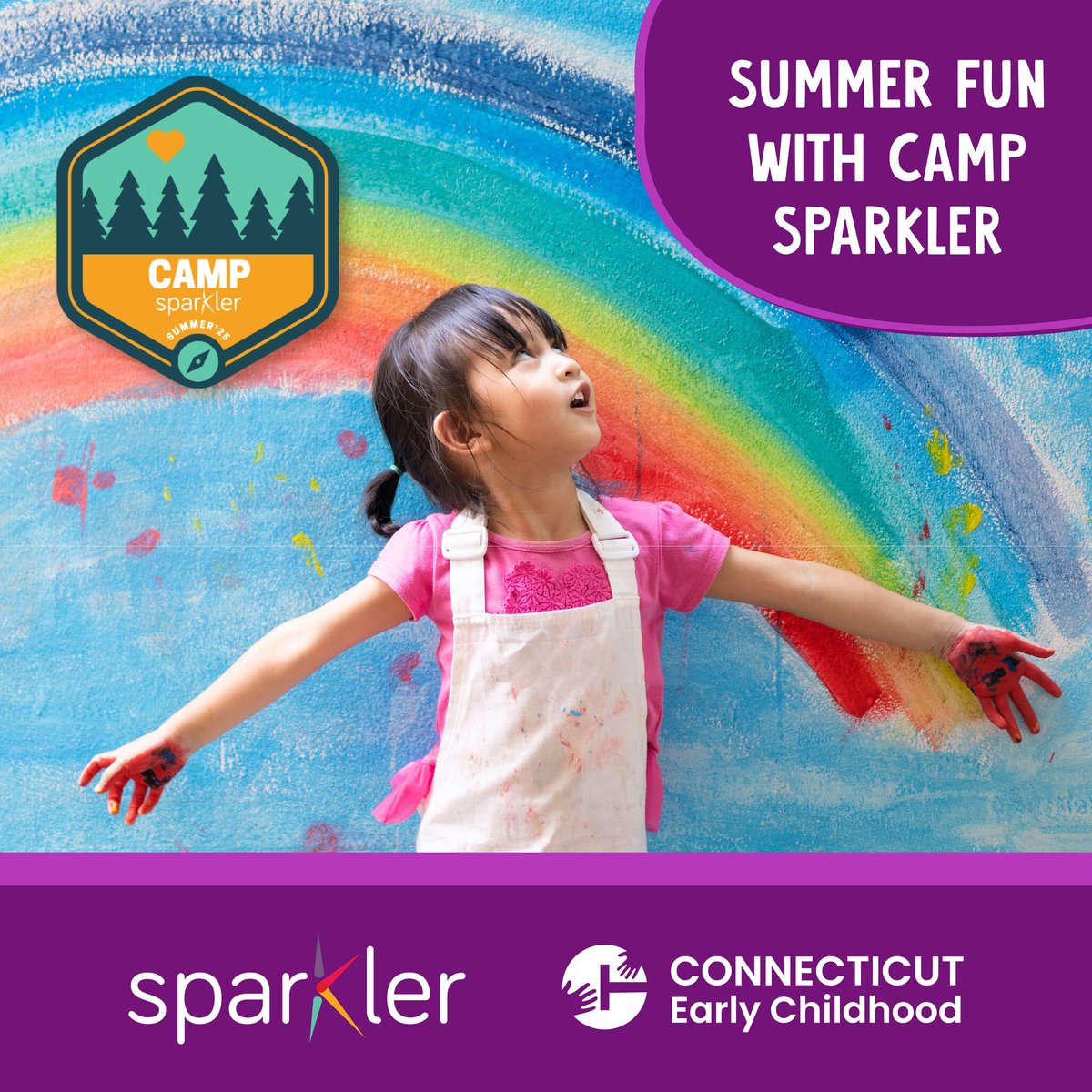 🎉 It's almost time for Camp Sparkler! 🎉

Connecticut parents and children 5 and under can play all summer long — starting July 7, 2025 — with free and fun (virtual) Camp Sparkler! OEC and Sparkler are offering weekly activities.

👉 Learn more: playsparkler.org/campsparkler20…