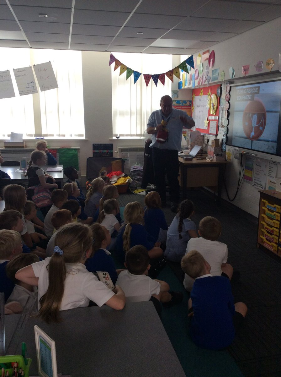 OwstonPPA's tweet photo. Year 2 had a special visit from Clive at the RNLI. He taught them all about how to stay safe around water and what to do in an emergency. A fun and important session.

 Thank you, Clive! 🛟 @RNLI 

 #TeamOwston #WaterSafety #RNLI #LifesavingSkills #Year2Learning https://t.co/6e6HYthK0s