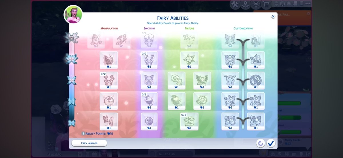 My face when there’s a fairy skill tree even though people argued up and down the timeline that there wouldn’t be one. 😮 #EnchantedByNature #TheSims4