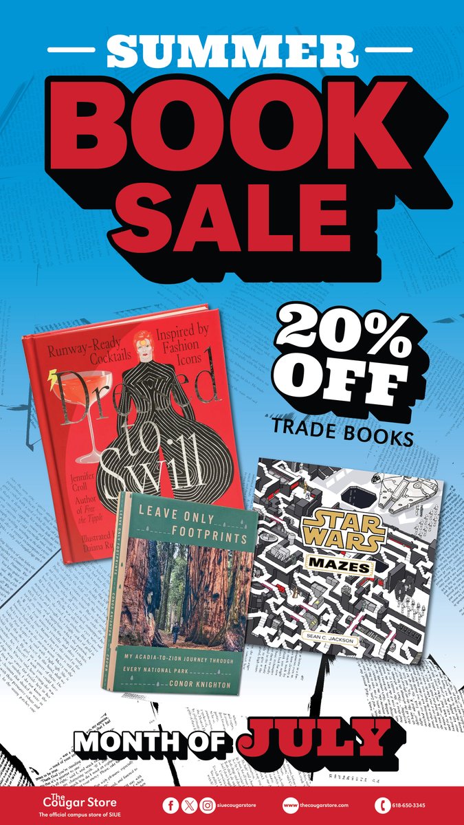 When it is miserably hot and humid ... or we have the occasional summer storm, it's time to curl up with a good book! Shop the trade book sale this month and snag some goodies. 😎