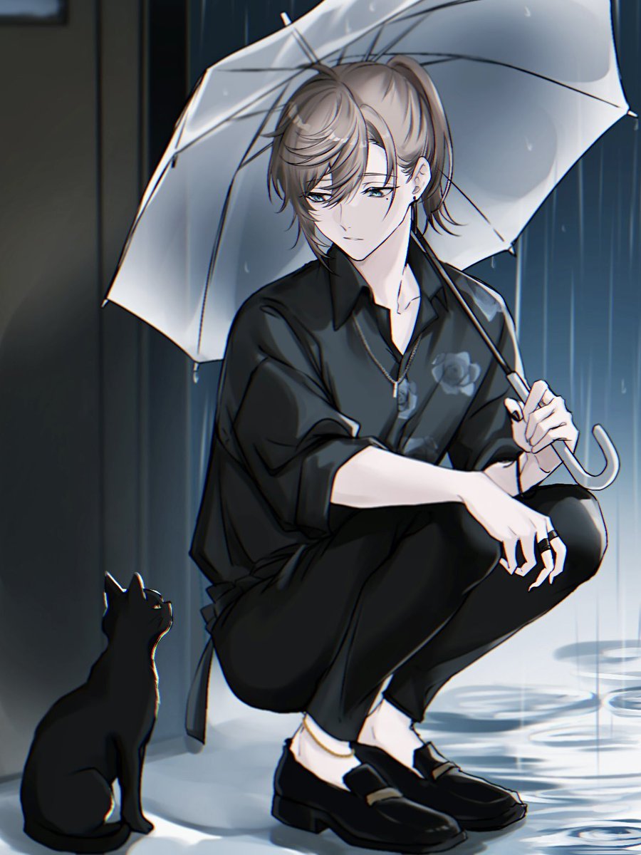 dattodatt10's tweet photo. #かな絵　☔️ https://t.co/hGpAbquM4t