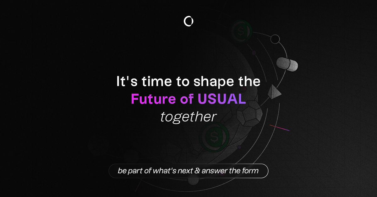 usualmoney's tweet photo. USUAL was built to redistribute value back to its community, and we’ve created something powerful together.

Beyond intentions, many of you have called for improvements that benefit long-term believers.

Make your voice heard &amp; shape what's next. MUGA ✊

https://t.co/qBIWFxnczP https://t.co/mkBs77v1wh