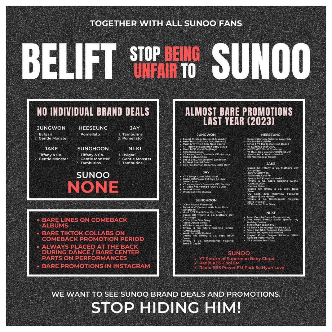 heesvnoo's tweet image. BELIFT STOP SABOTAGING SUNOO !!!!
#WeAreAlwaysWithSUNOO
#SUNOO #엔하이픈_선우 
@BELIFTLAB @ENHYPEN

BELIFT TAKE ACTION NOW !!!!
#AlwaysWithSUNGHOON 
#항상_성훈이를_지켜줄게 
#BELIFTRespectSUNGHOON